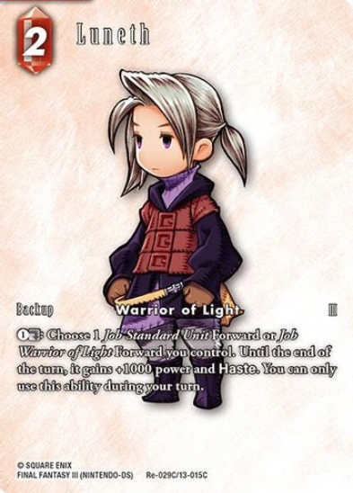 Luneth — Final Fantasy TCG